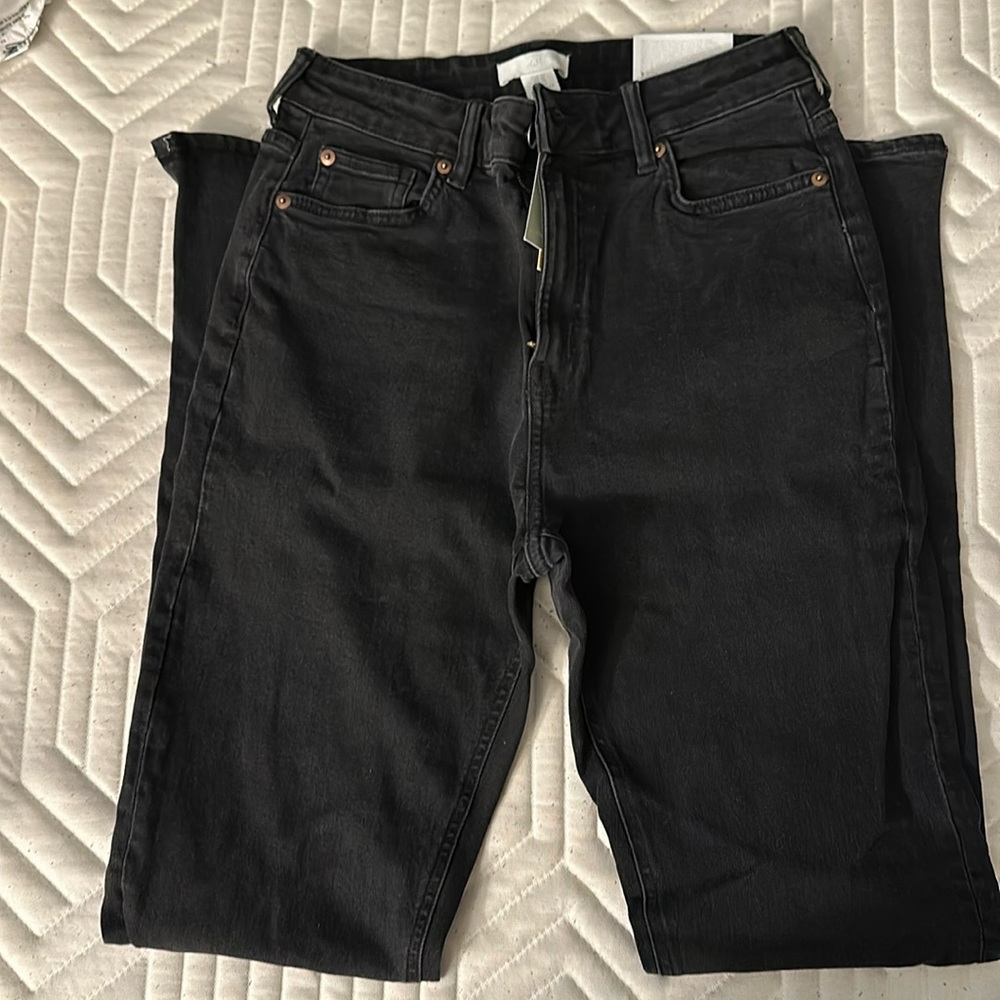 H&M high waist flare jeans, new with tags.
